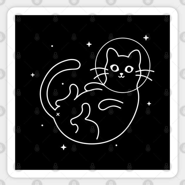 Cat in Space Sticker by themadesigns